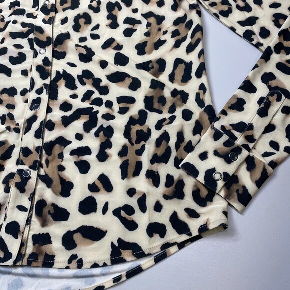 Anatomie “Tania” Cheetah Snap-Front Blouse – Size S (NWT) - Picture 5 of 9